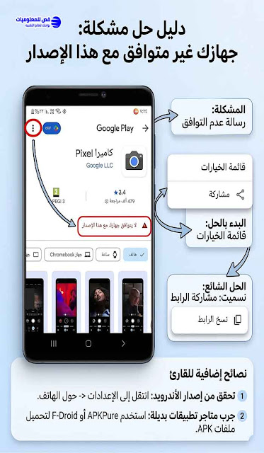 حل مشكلة لا يتوافق جهازك مع هذا الاصدار خطوات حل مشكلة لا يتوافق جهازك مع هذا الاصدار