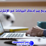 الربح من إدخال البيانات